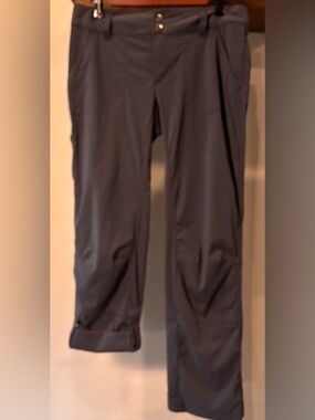 Women's Dark Charcoal Track Convertible Pants- Casual Stretch Joggers